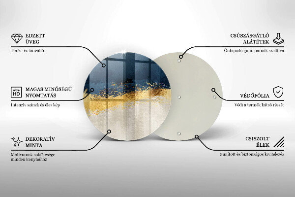 Tábua de corte Ouro abstrato