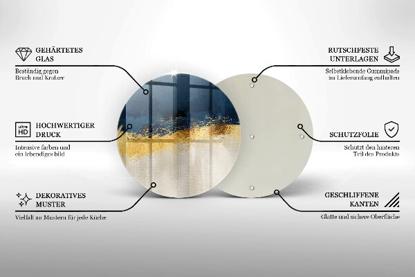 Tábua de corte Ouro abstrato