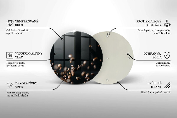 Tábua de cortar alimentos Grãos de café caindo