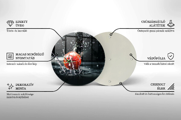 Tábua de cortar alimentos Tomate na água