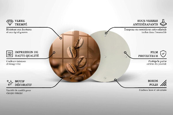 Tábua corte Grãos de café