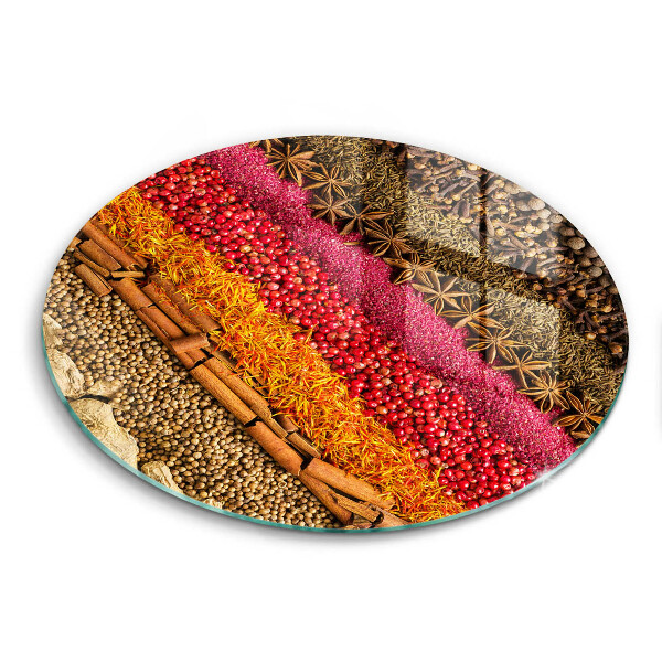 Tábua de vidro Especiarias coloridas