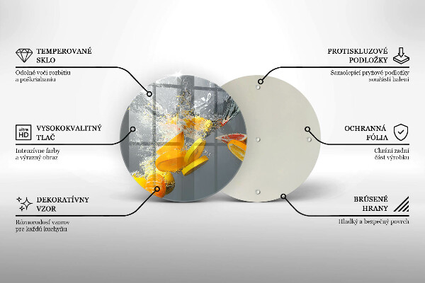Tábua de cortar alimentos Limões em água