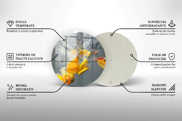 Tábua de cortar alimentos Limões em água