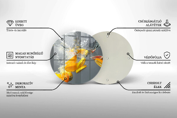 Tábua de cortar alimentos Limões em água