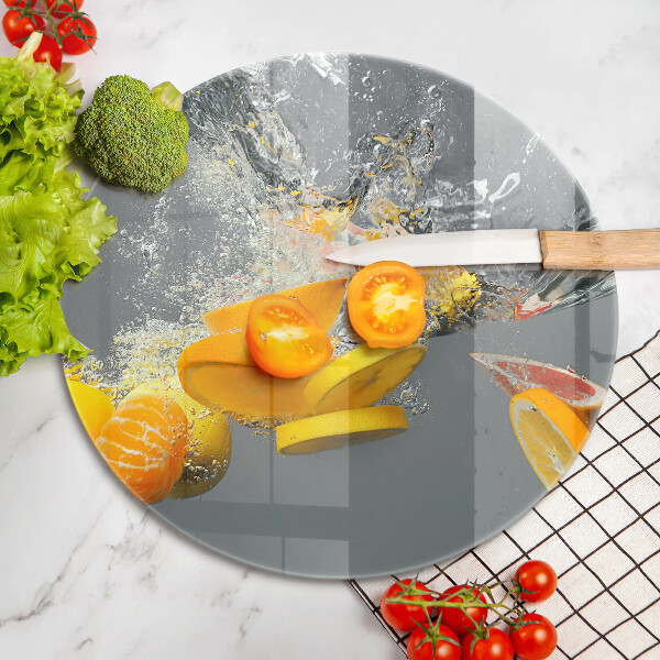 Tábua de cortar alimentos Limões em água