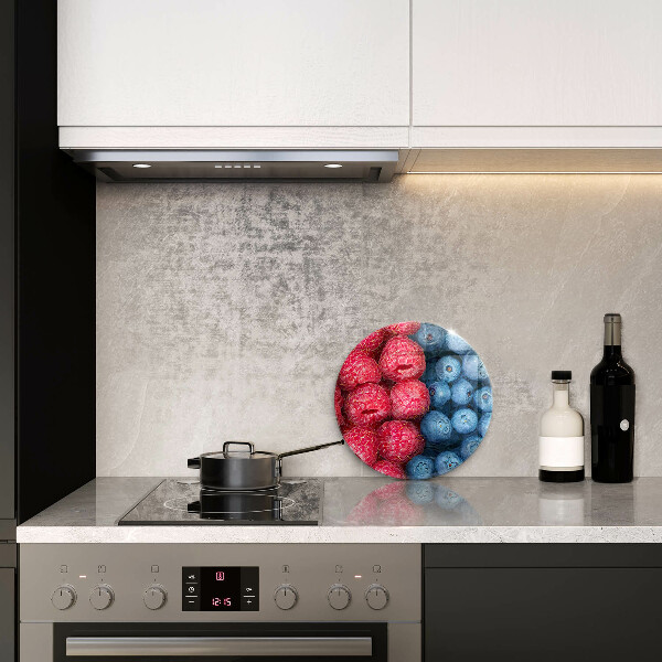 Tábua de vidro Framboesas e mirtilos