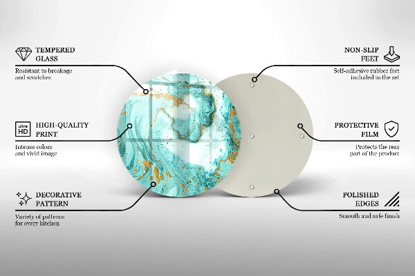 Tábua corte Abstração azul