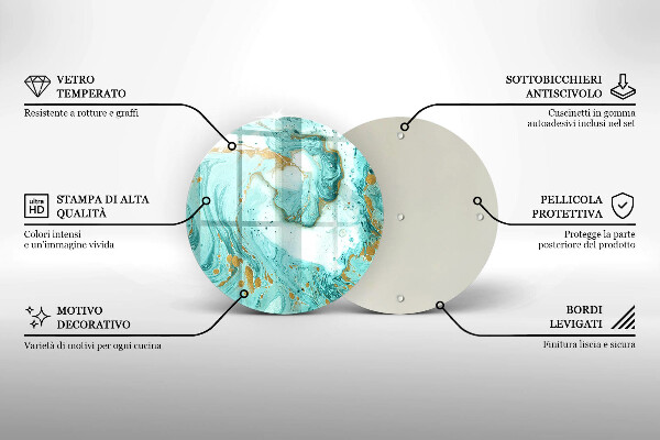 Tábua corte Abstração azul