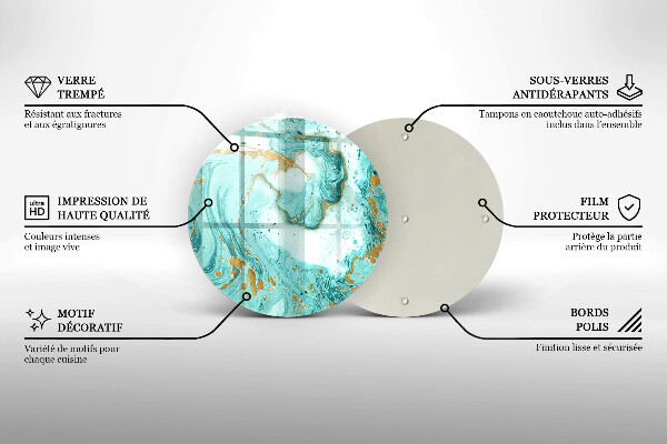 Tábua corte Abstração azul