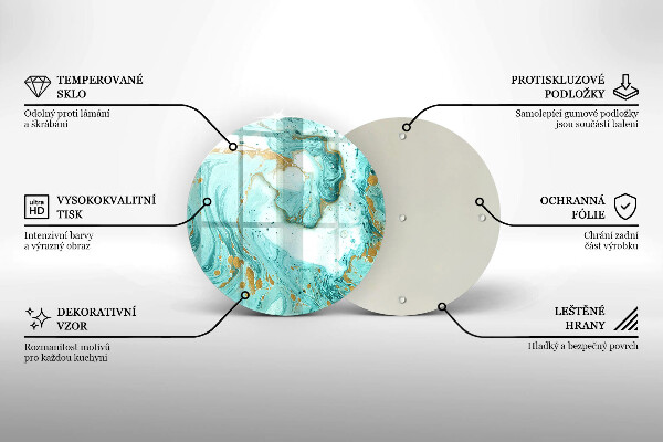 Tábua corte Abstração azul