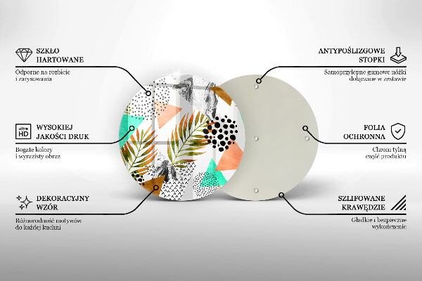 Tábua cozinha Padrão de folha Boho