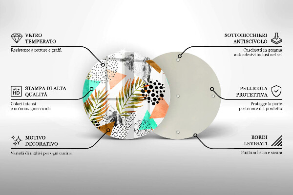 Tábua cozinha Padrão de folha Boho