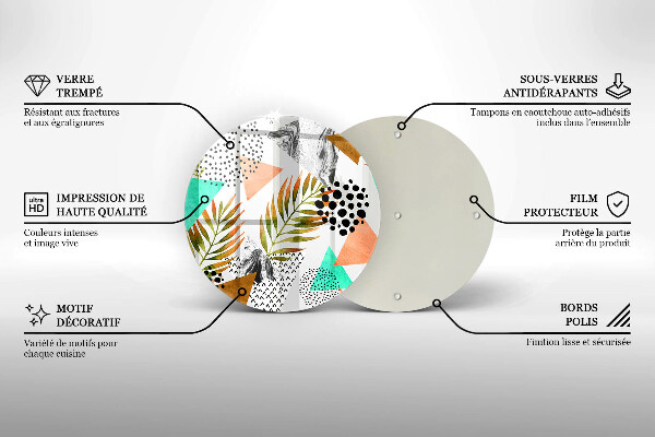 Tábua cozinha Padrão de folha Boho