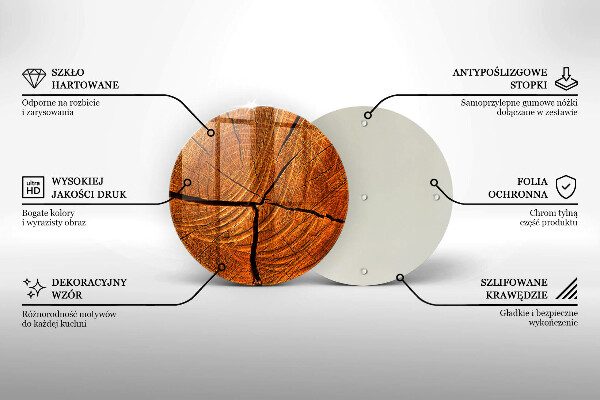 Tábua cozinha Estrutura do tronco de madeira