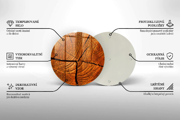 Tábua cozinha Estrutura do tronco de madeira