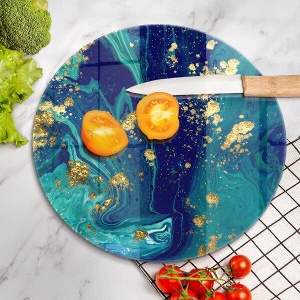 Tábua de cortar Abstração com ouro