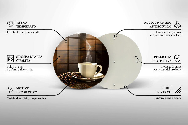 Tábua de cortar Xícara de café de madeira