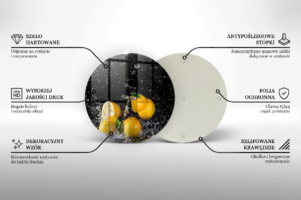 Tábua de cortar alimentos Fruta limão suculenta