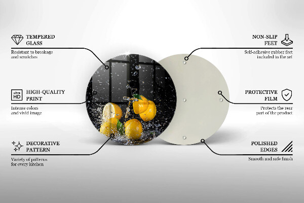 Tábua de cortar alimentos Fruta limão suculenta