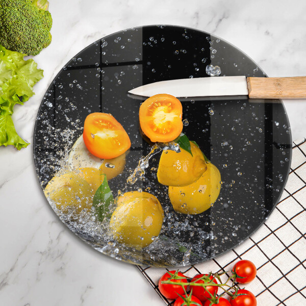 Tábua de cortar alimentos Fruta limão suculenta