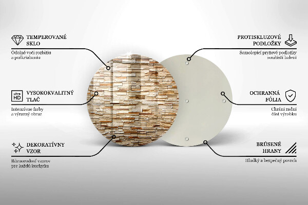Tábua de vidro Textura de pedras decorativas