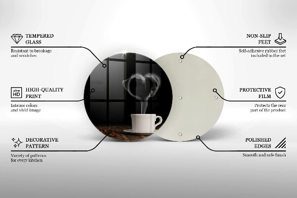 Tábua de corte Coração de xícara de café