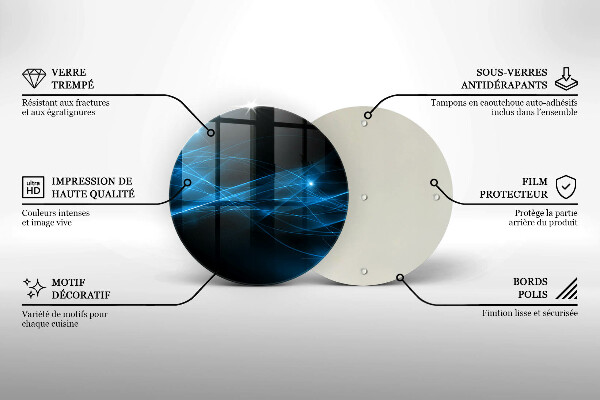 Tábua de cortar alimentos Fumaça azul abstrata