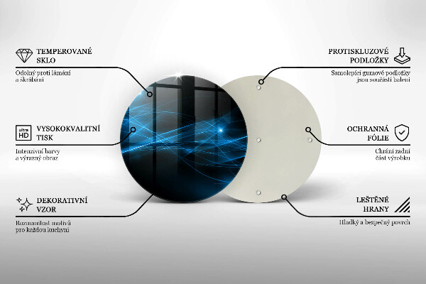 Tábua de cortar alimentos Fumaça azul abstrata