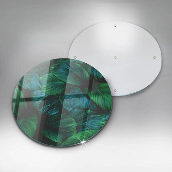 Tábua de vidro Folhas da selva