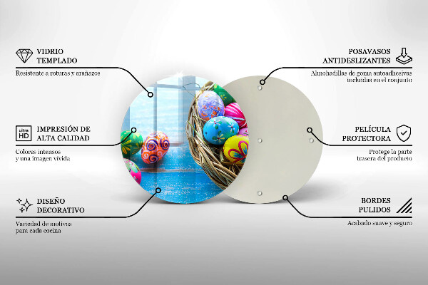 Tábua de cortar alimentos ovos de páscoa