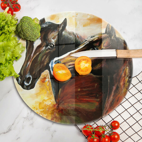 Tábua para cozinha Animais cavalos