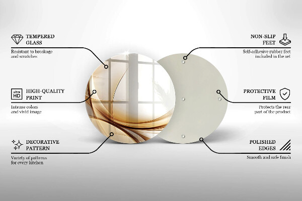 Tábua de cortar de vidro Formas abstratas