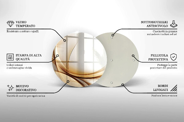 Tábua de cortar de vidro Formas abstratas