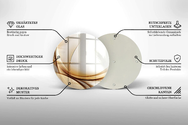 Tábua de cortar de vidro Formas abstratas