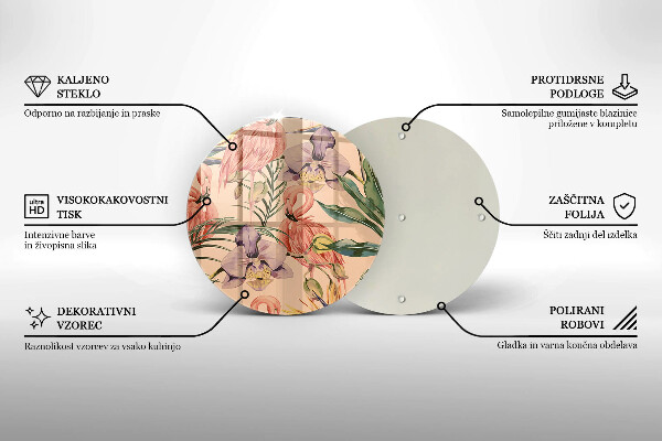 Tábua cozinha Ilustração de flamingos