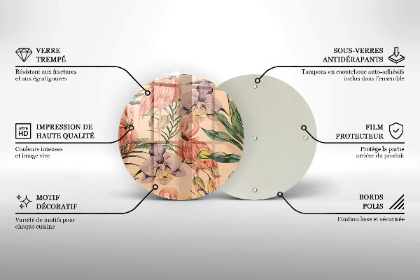 Tábua cozinha Ilustração de flamingos