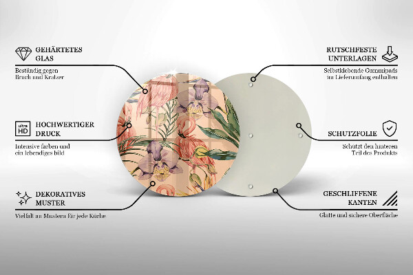 Tábua cozinha Ilustração de flamingos