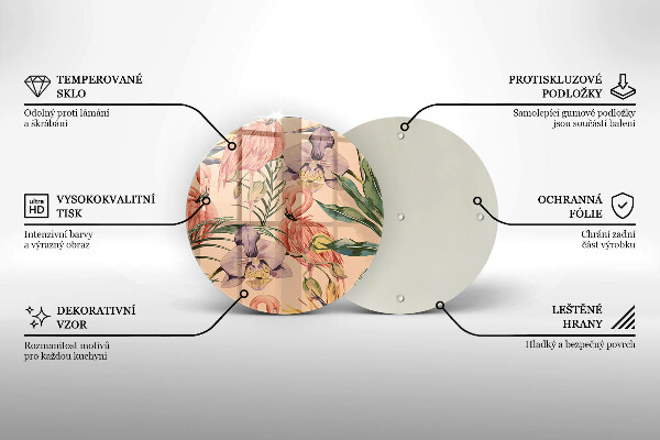 Tábua cozinha Ilustração de flamingos