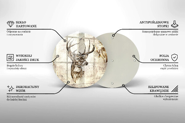 Tábua para corte Ilustração de animal veado