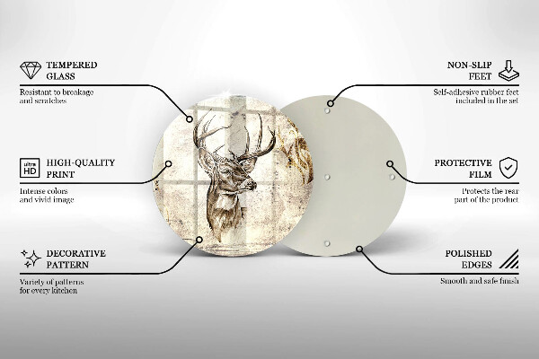 Tábua para corte Ilustração de animal veado