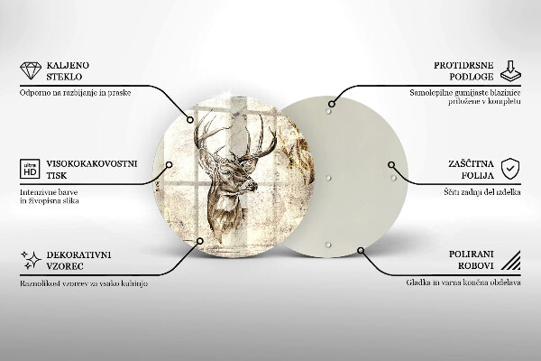 Tábua para corte Ilustração de animal veado