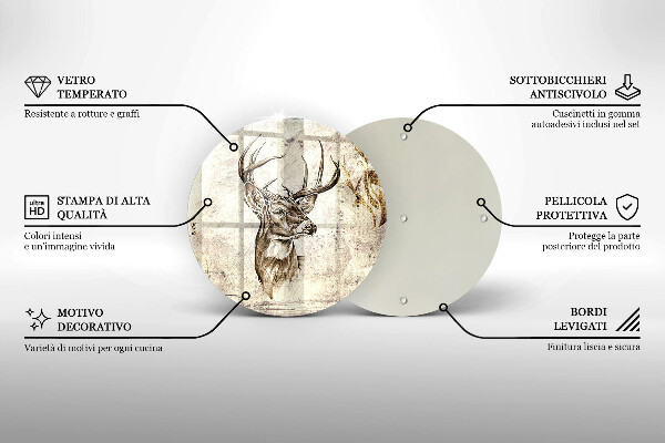 Tábua para corte Ilustração de animal veado