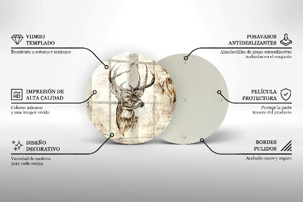 Tábua para corte Ilustração de animal veado