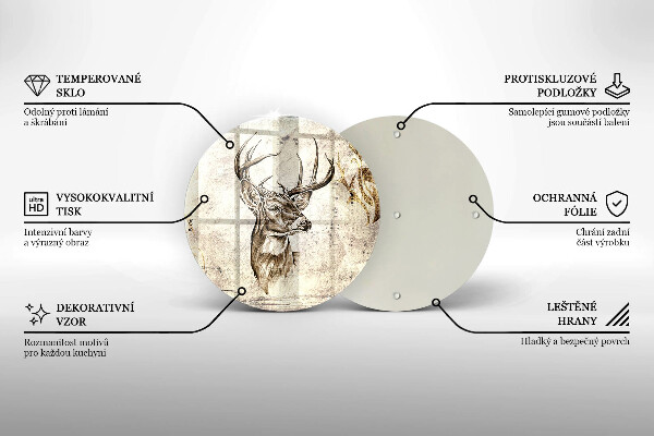 Tábua para corte Ilustração de animal veado