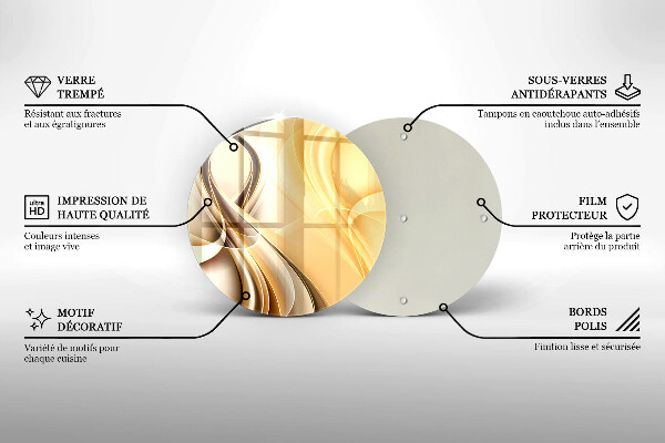 Tábua de cortar de vidro Fumaça abstrata