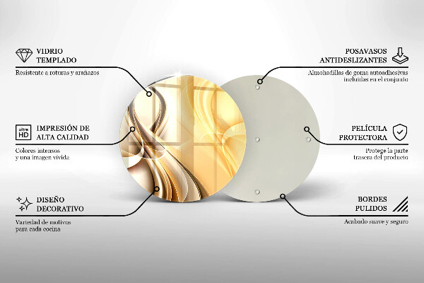 Tábua de cortar de vidro Fumaça abstrata
