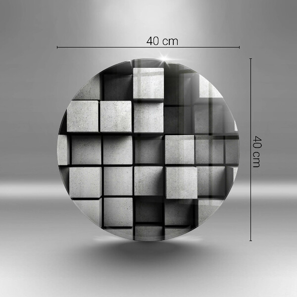 Tábua para corte Quadrados 3D abstratos