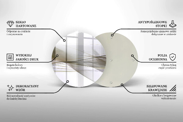 Tábua para cozinha Design de linhas abstratas