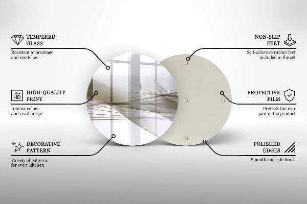 Tábua para cozinha Design de linhas abstratas